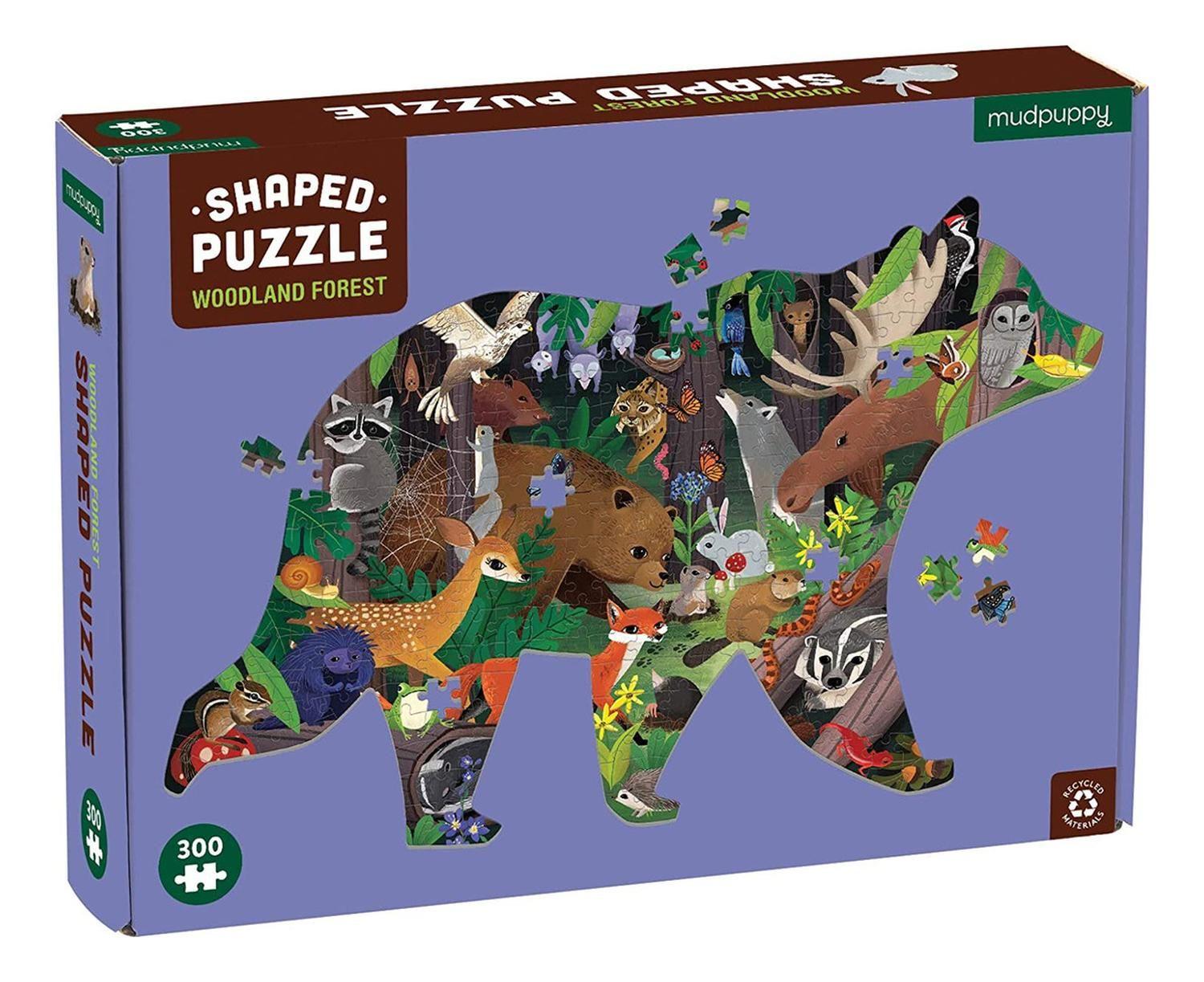 Puzzle 300Pcs Con Forma Bosque Mudpuppy-1