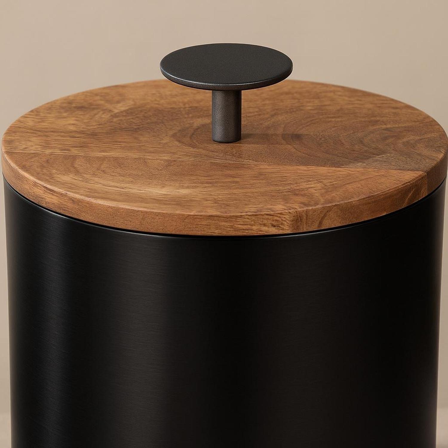 Hielera de Acero Inoxidable con Tapa de Madera Secret De Gourmet-3