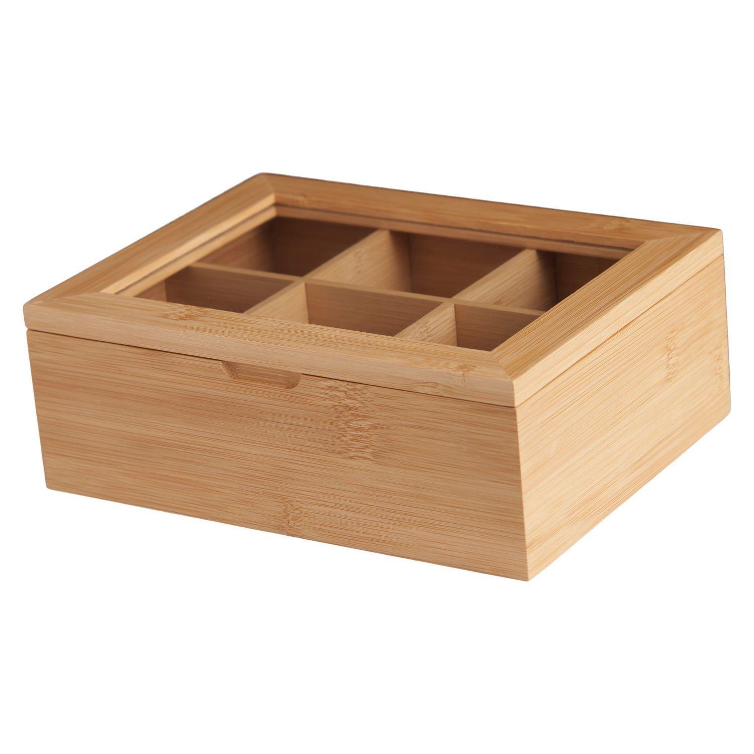 Caja De Organización Para Té De Bambú DAY-2