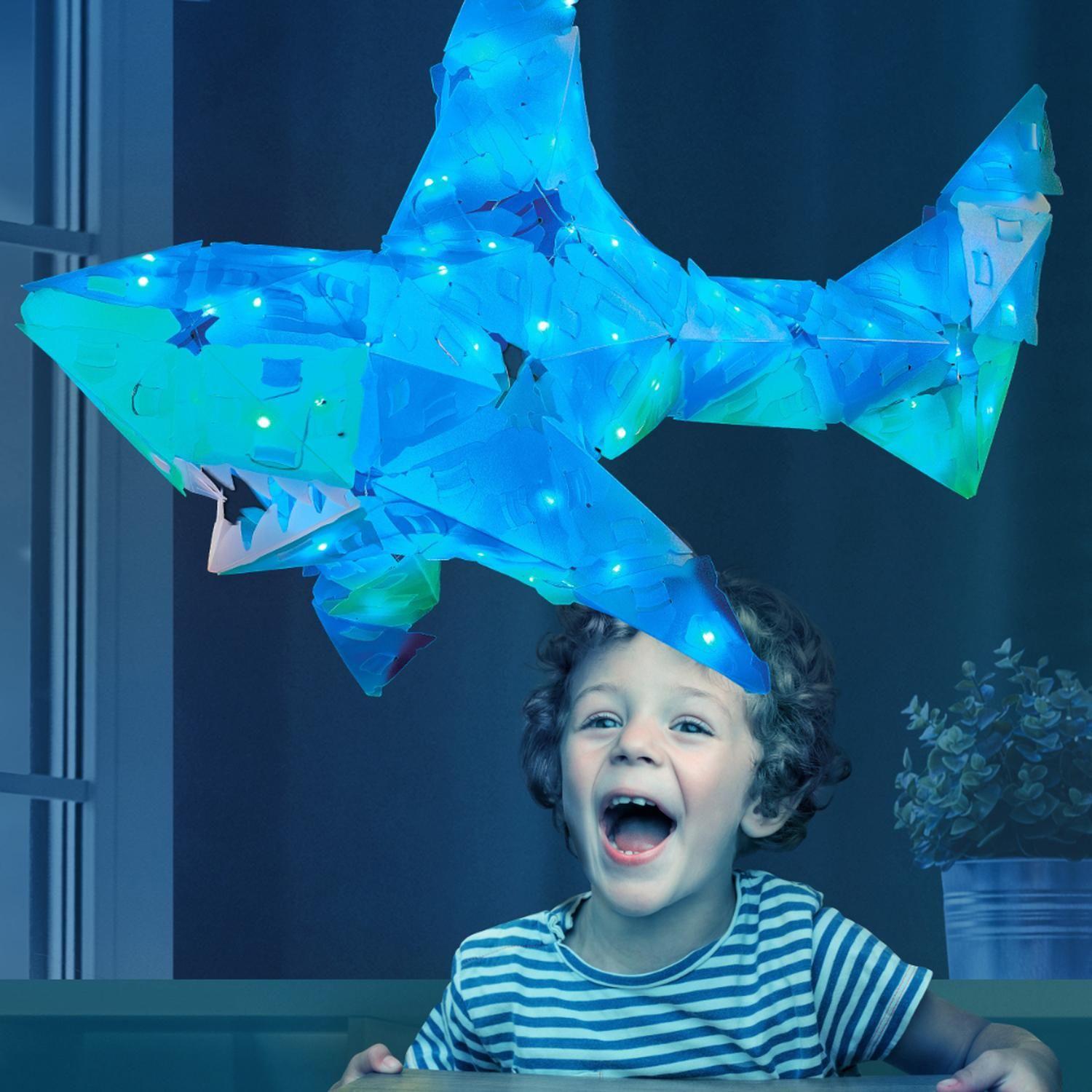 Rompecabezas Con Iluminacion 3d Grande Tiburon Creatto-6