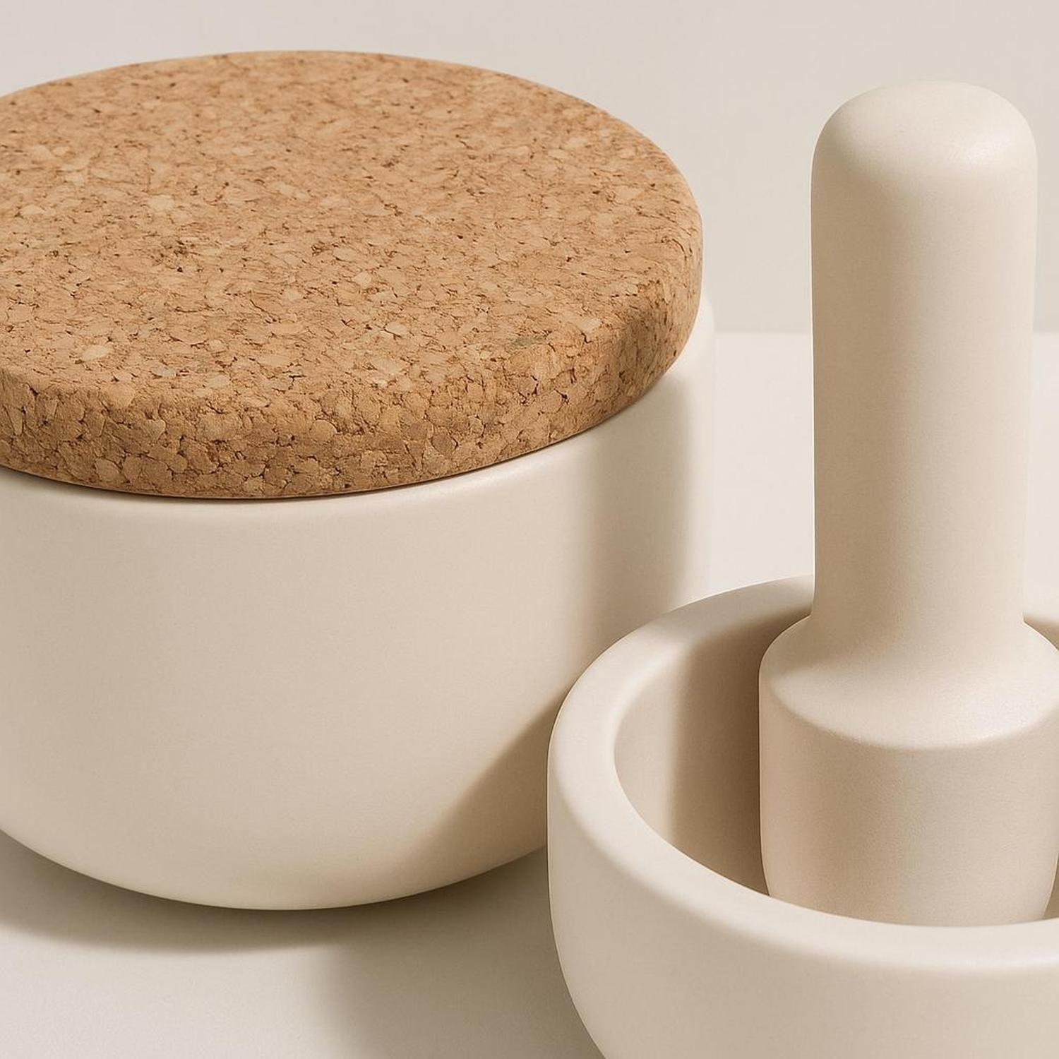 Mortero con Mazo para Especias con Tapa de Corcho BERGHOFF-3