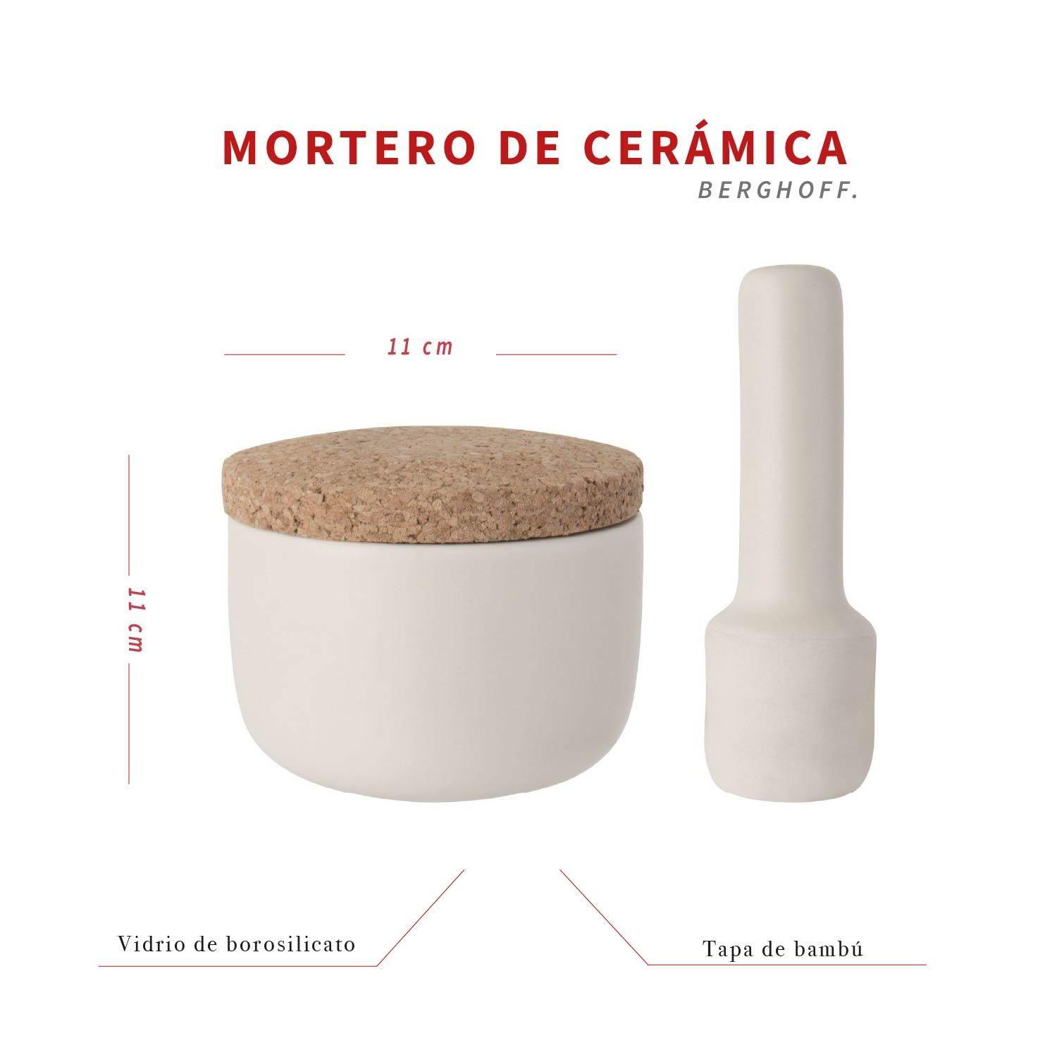 Mortero con Mazo para Especias con Tapa de Corcho BERGHOFF-4