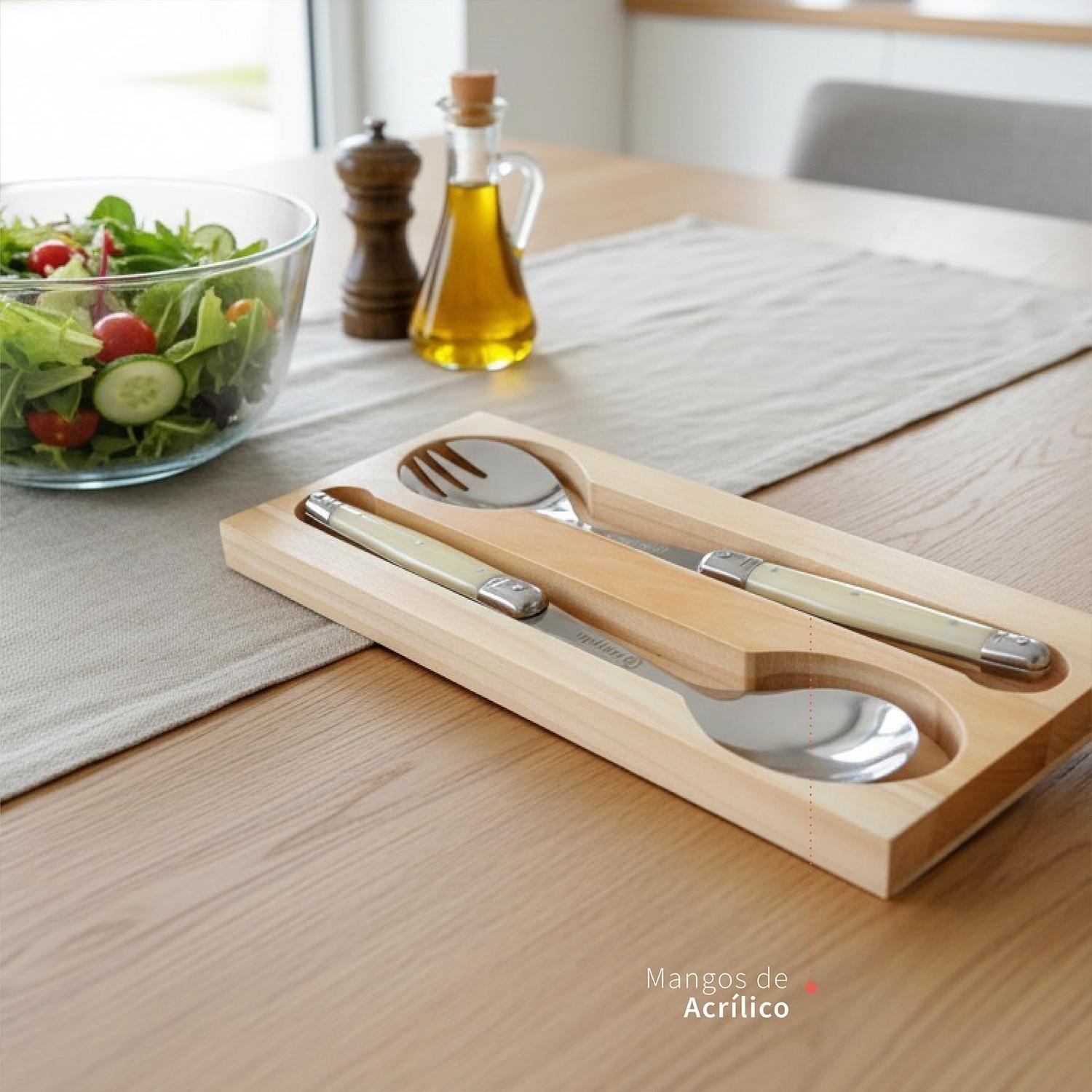 Set de Cucharas Ensalada Versalle Acero Inoxidable Simplit-3