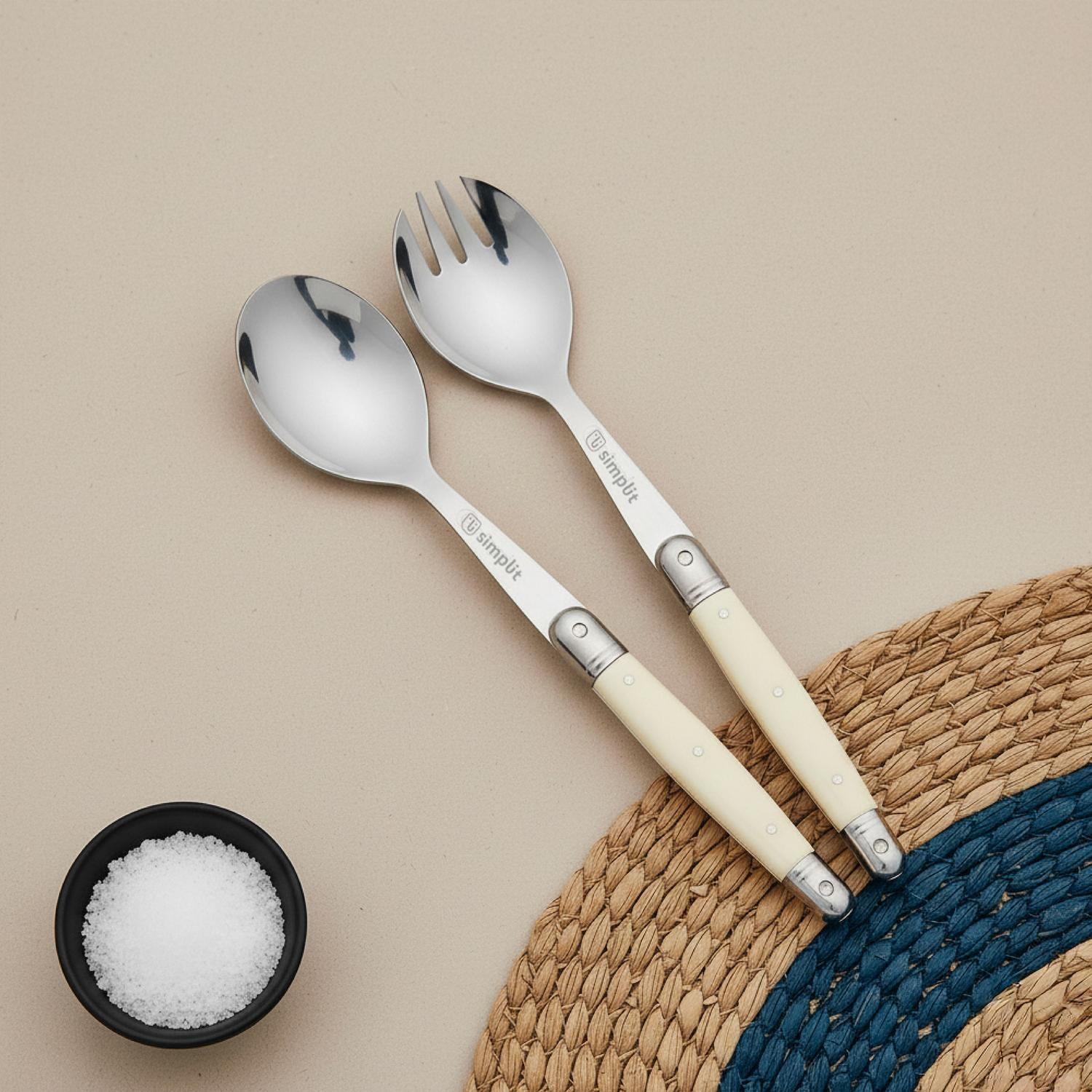 Set de Cucharas Ensalada Versalle Acero Inoxidable Simplit-5