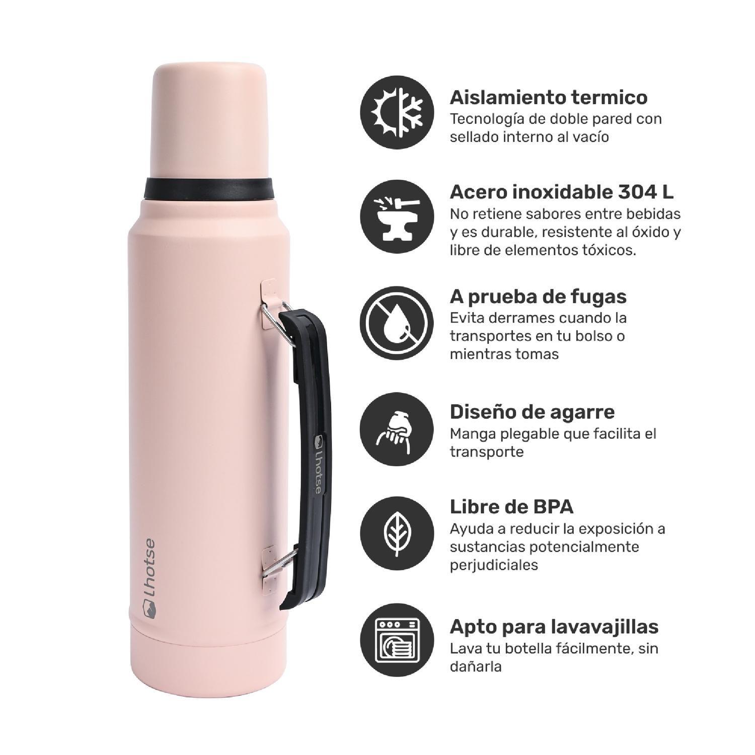 Termo Liquido Classic 1,3 lts + Mate Bombilla Lhotse Pink-3