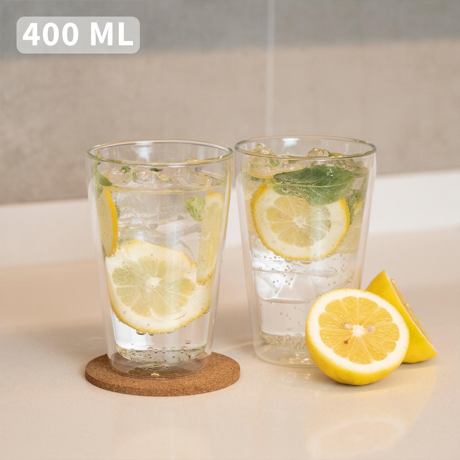 Set 2 Vasos Vidrio Doble Pared 400 ml Simplit-2
