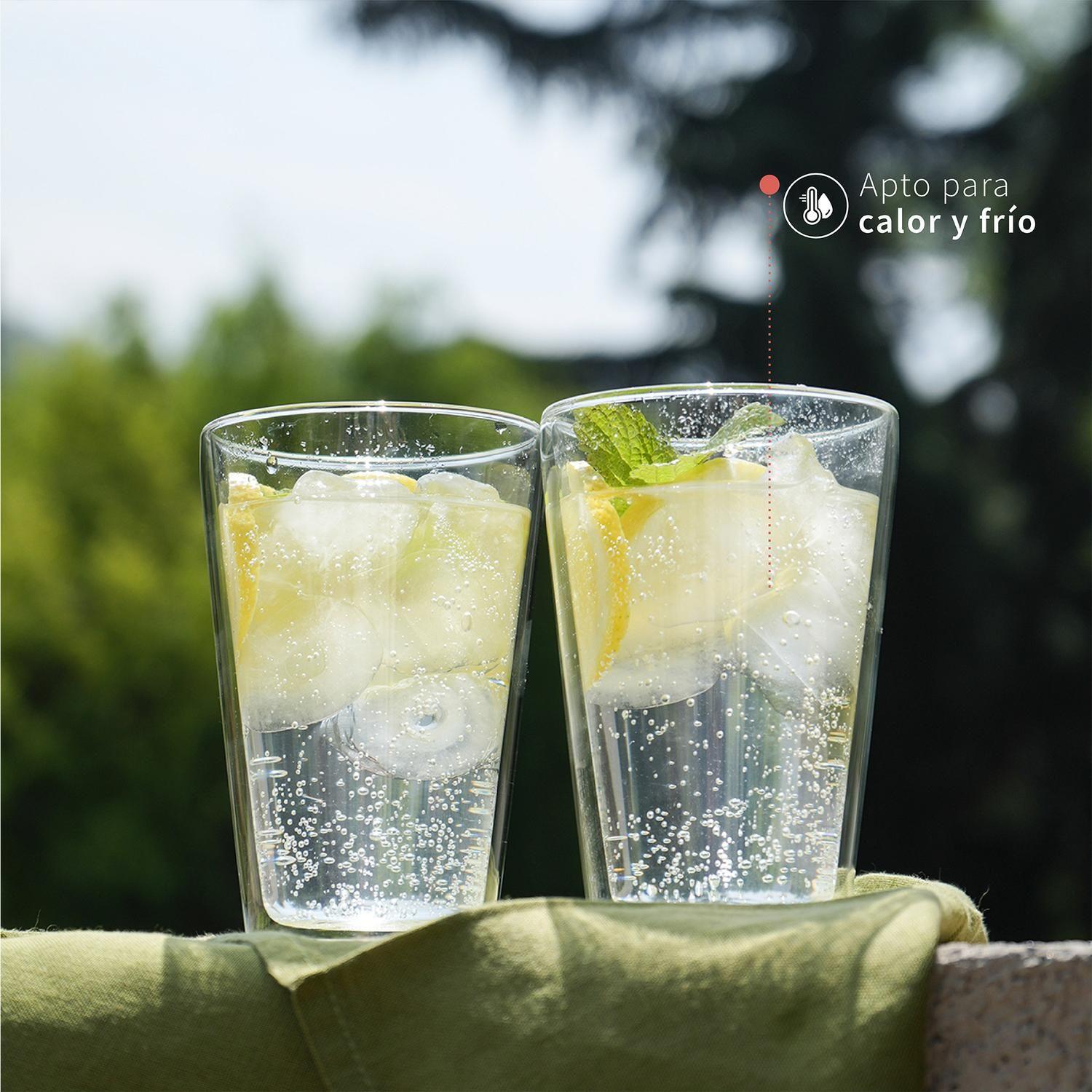 Set 2 Vasos Vidrio Doble Pared 400 ml Simplit-4