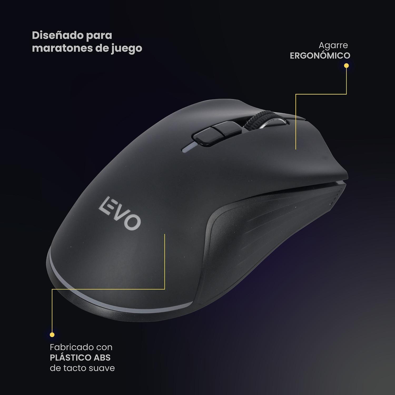 Mouse Gamer Inalambrico RGB NovaStrike Negro LEVO-2