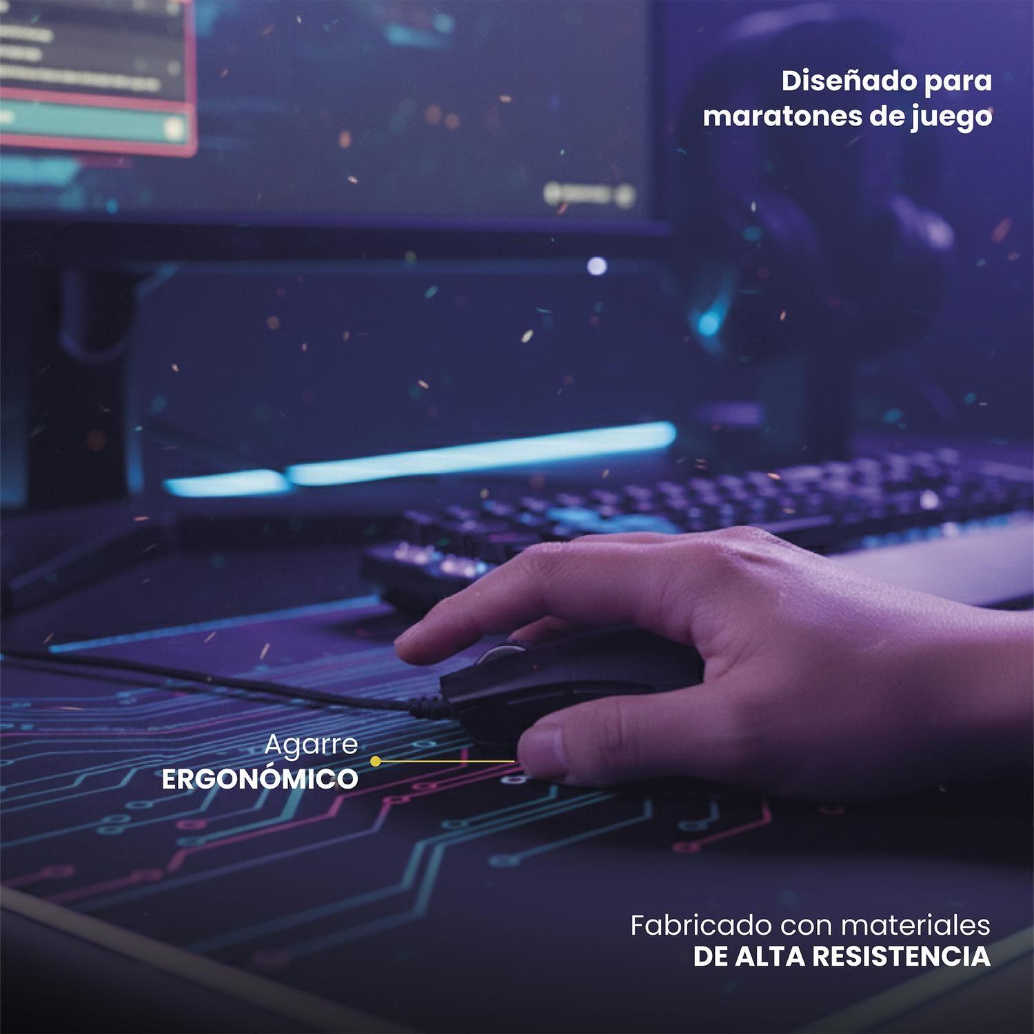 Mouse Gamer Inalambrico RGB NovaStrike Negro LEVO-2