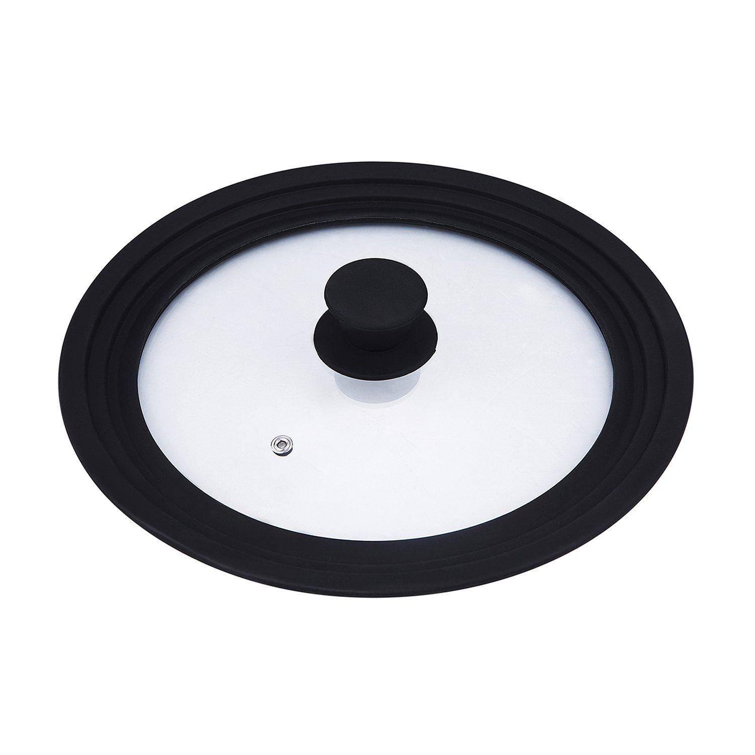 Tapa Universal De Vidrio Con Borde De Silicona 24-26-28 Cm-0