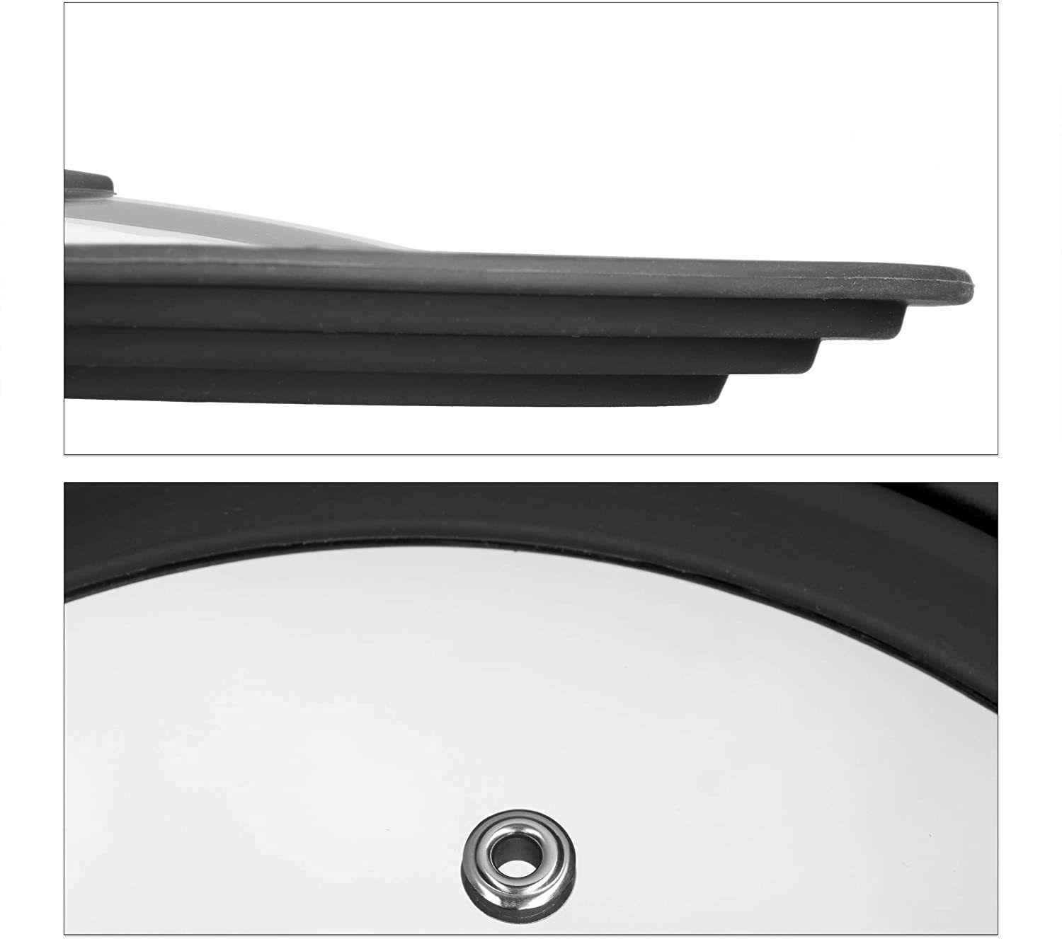 Tapa Universal De Vidrio Con Borde De Silicona 24-26-28 Cm-2