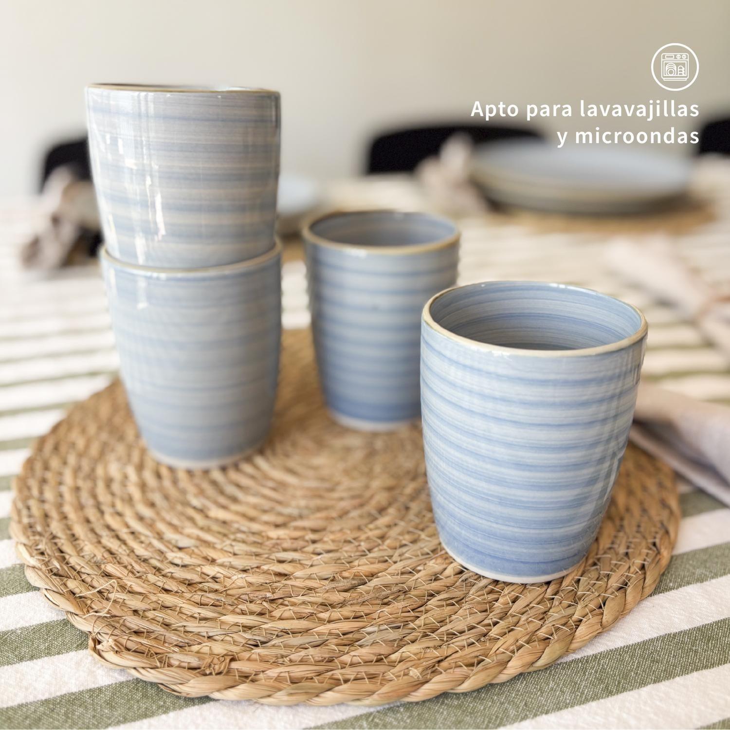 Set 8 Vasos Cerámica 330 ml Amalfi Simplit-4