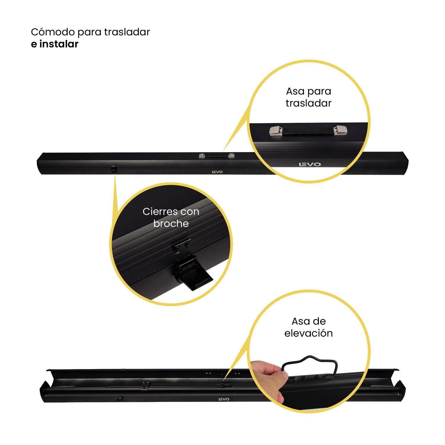 Telón Proyector 100'' Sistema de Elevación 200 x 150cm LEVO-4