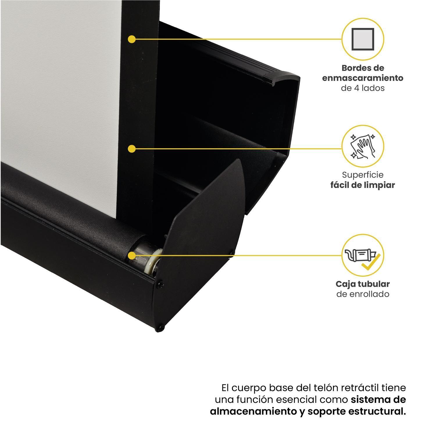 Telón Proyector 100'' Sistema de Elevación 200 x 150cm LEVO-7