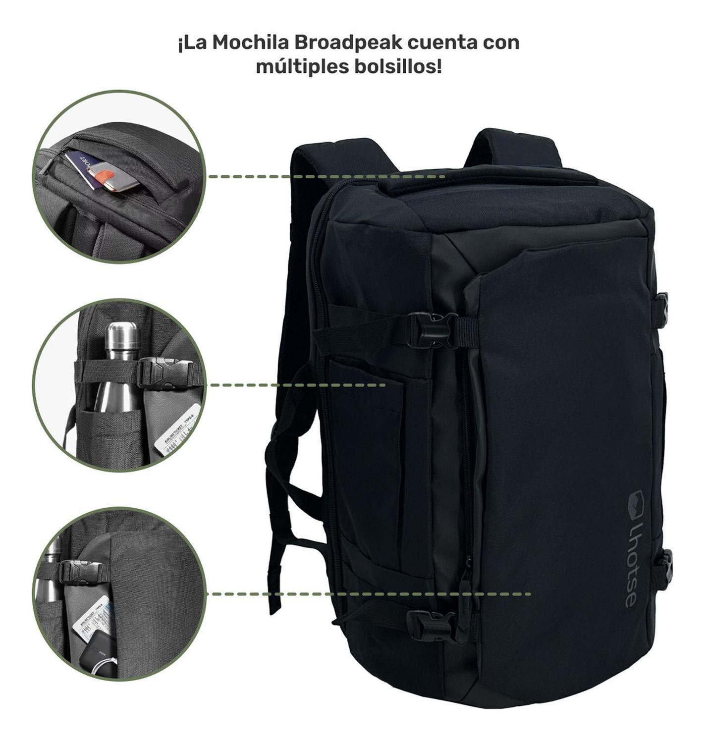 Mochila Viaje impermeable Notebook 17,3"Broadpeak 40L Lhotse-2