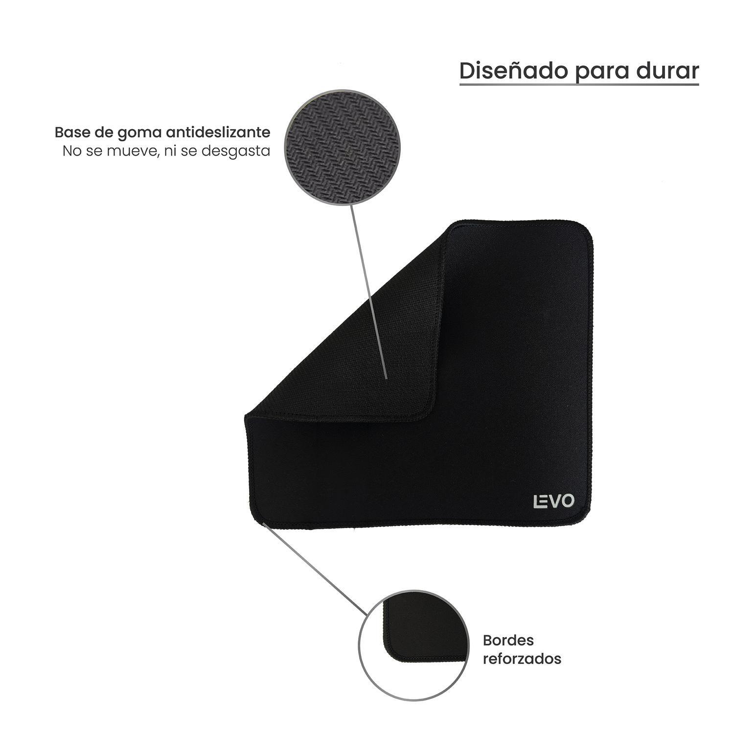 Mousepad Officepad S 23x20 cm Antideslizante Negro LEVO-3