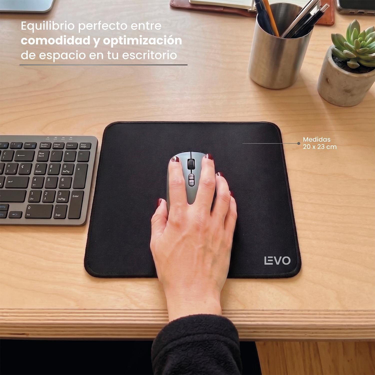 Mousepad Officepad S 23x20 cm Antideslizante Negro LEVO-5