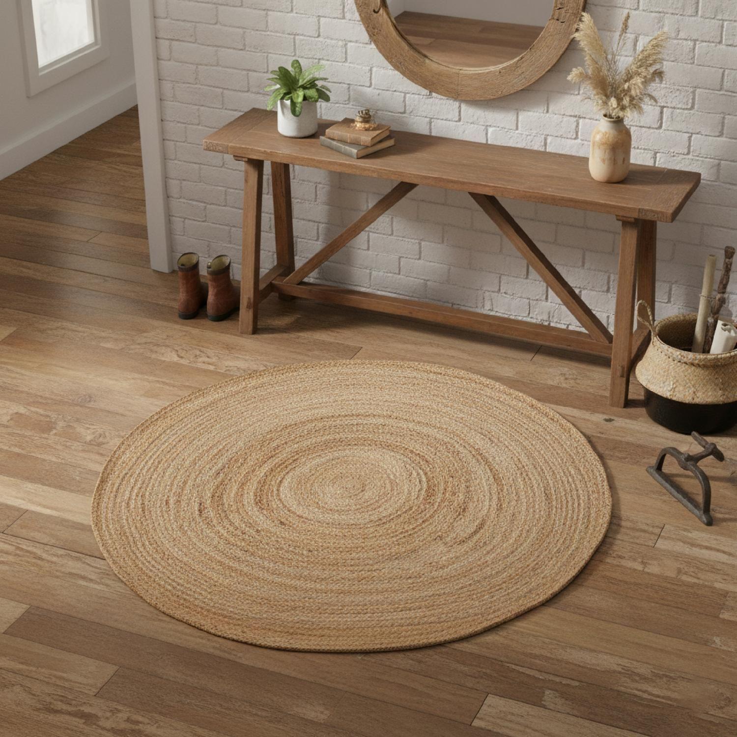 Alfombra Yute Redonda 160 cm Atmosphera-5