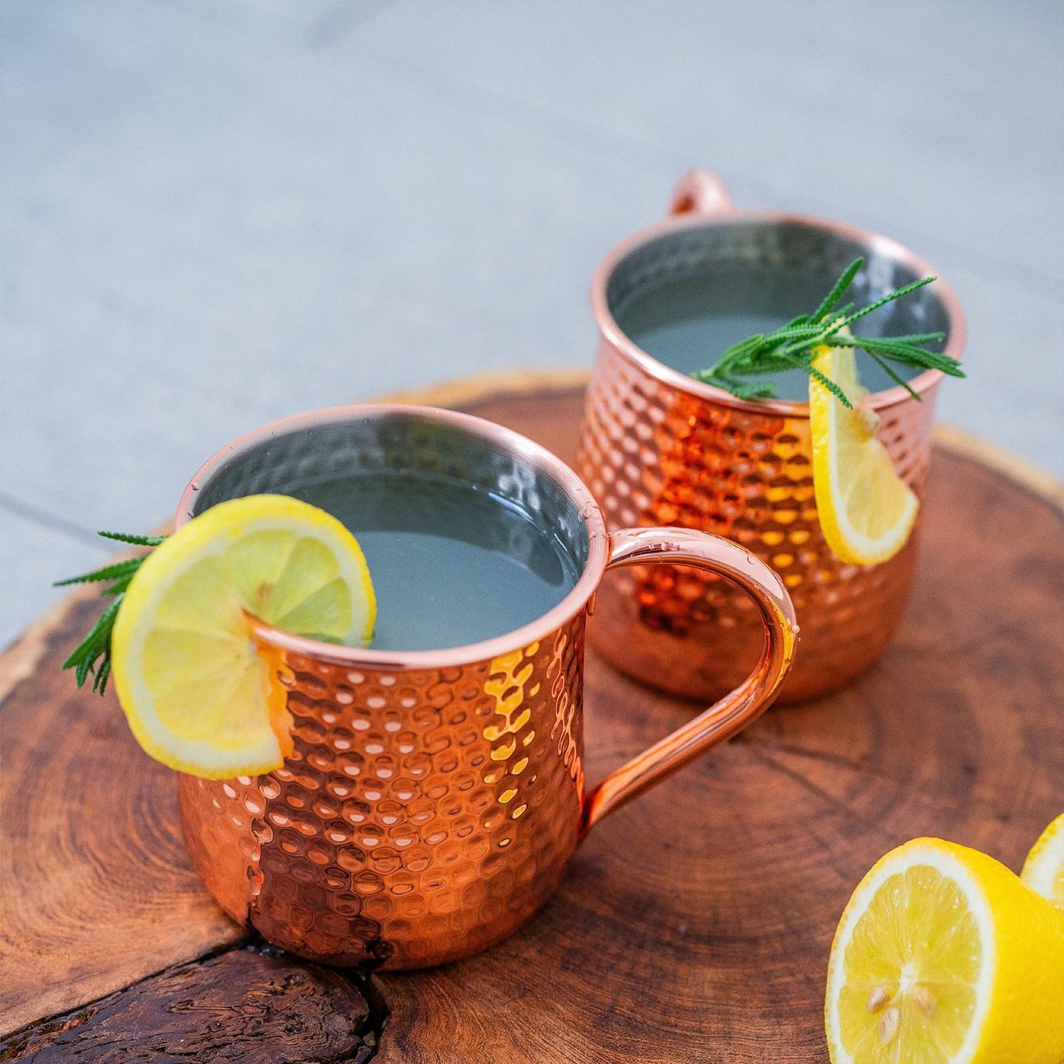 Set 2 Vasos Cobre Moscow Mule Mojito Bar + Bombilla Simplit-6