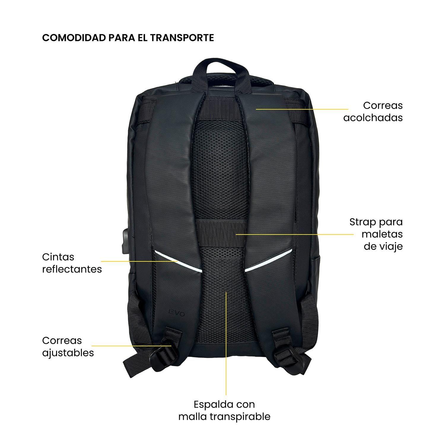 Mochila Notebook Ejecutiva Velar Lite Impermeable 18L LEVO-3