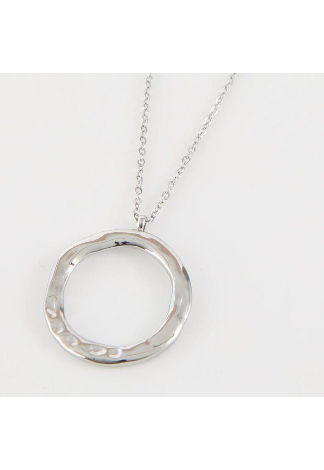 Collar Doble 19V69 Italia Plateado Mujer-3