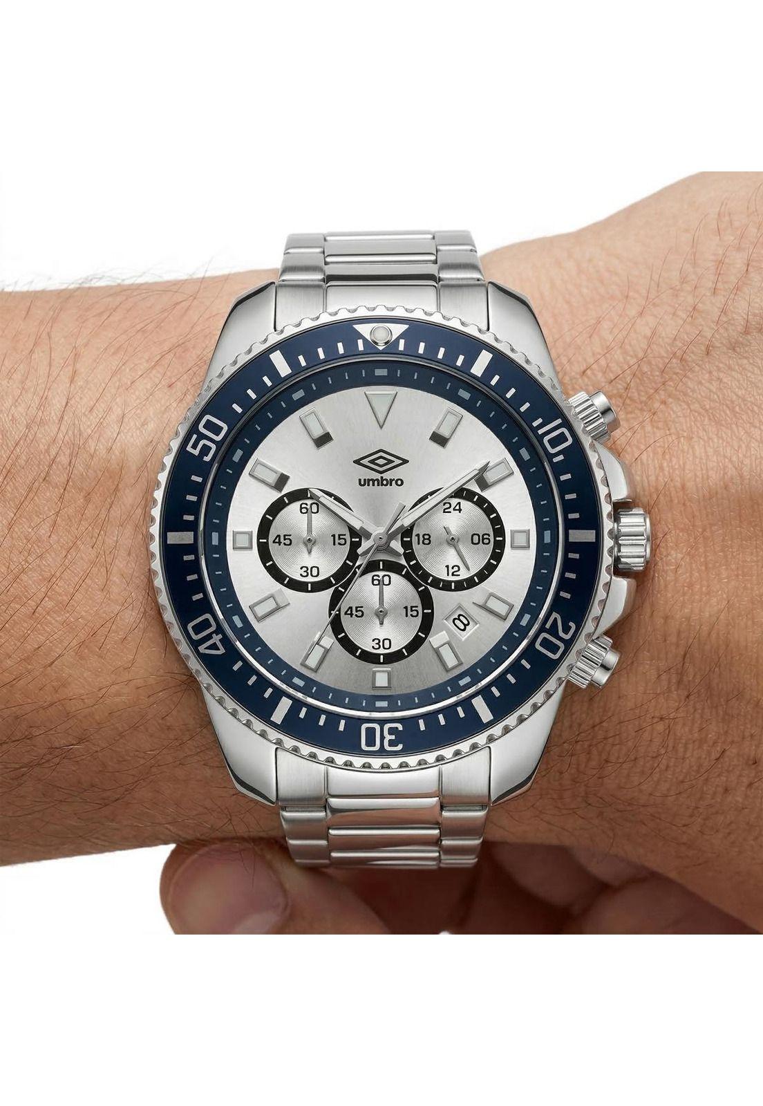 Reloj Análogo Hombre Umbro Plus Plateado UMBP-1500-104-3