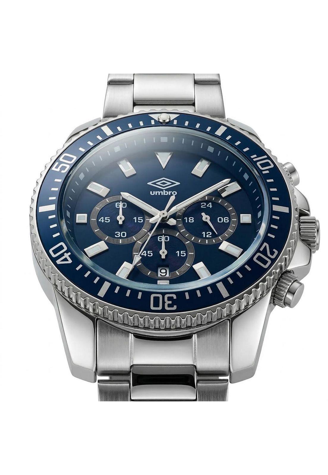 Reloj Análogo Hombre Umbro Plus Plateado UMBP-1500-103-1