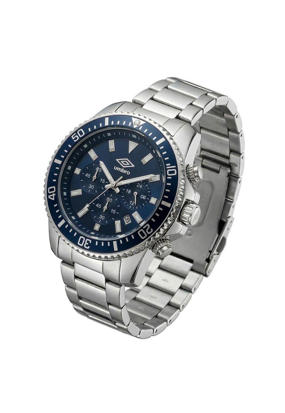 Reloj Análogo Hombre Umbro Plus Plateado UMBP-1500-103-2
