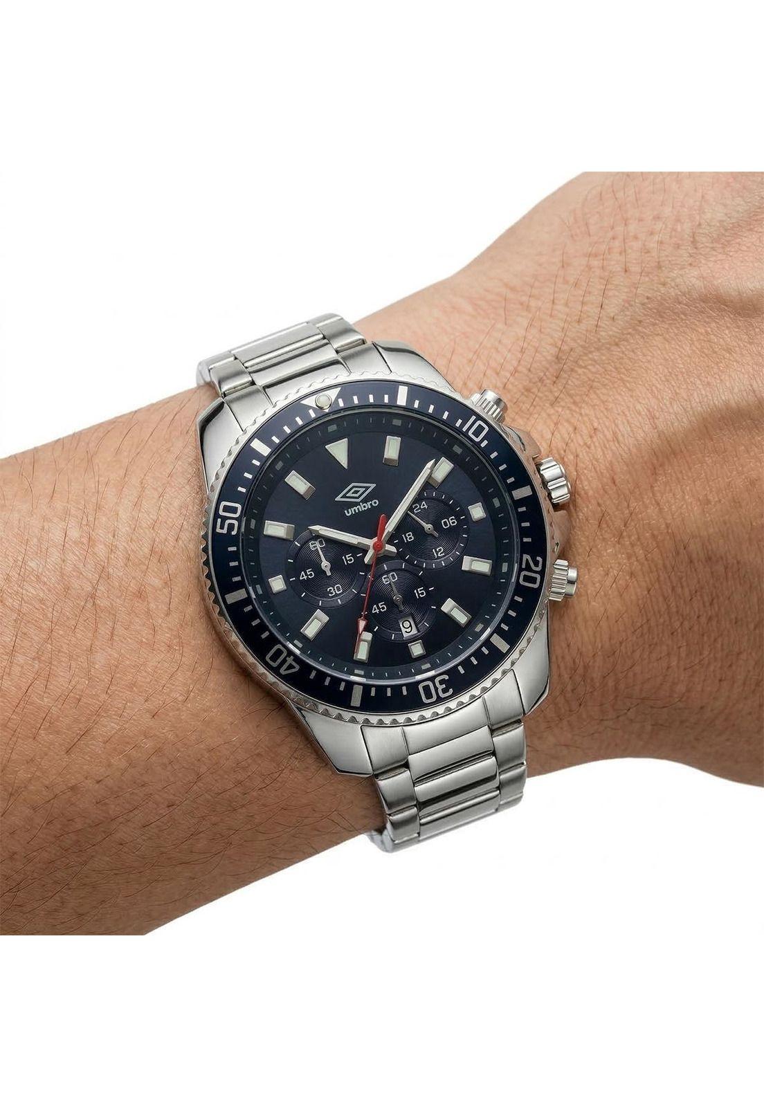 Reloj Análogo Hombre Umbro Plus Plateado UMBP-1500-103-3