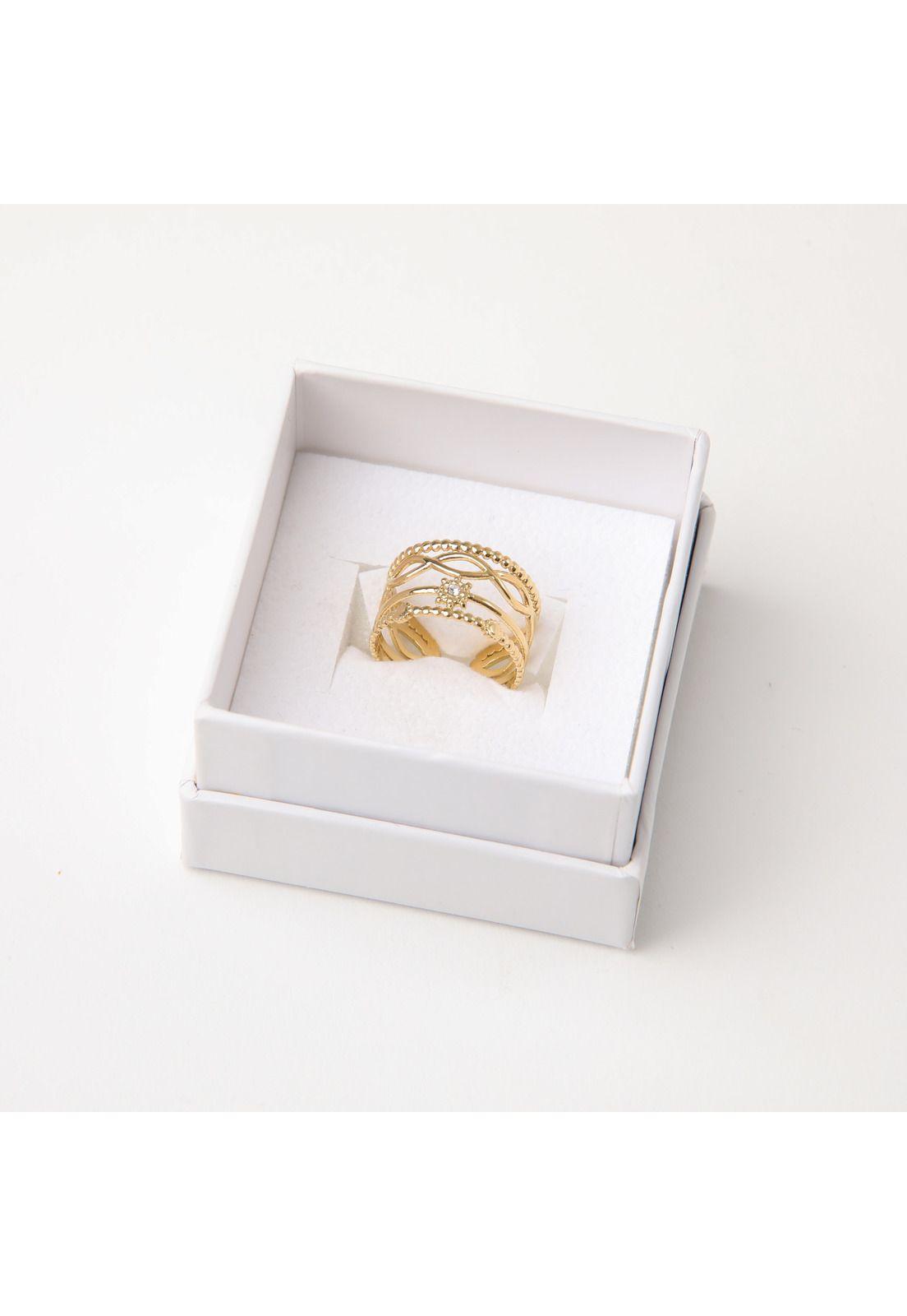 Anillo  19v69 Dorado Mujer STR445-2