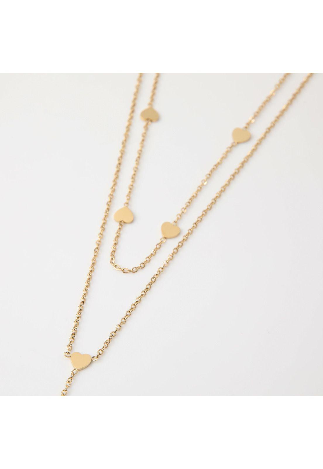 Collar Doble 19V69 Italia STNE150 Dorado-2