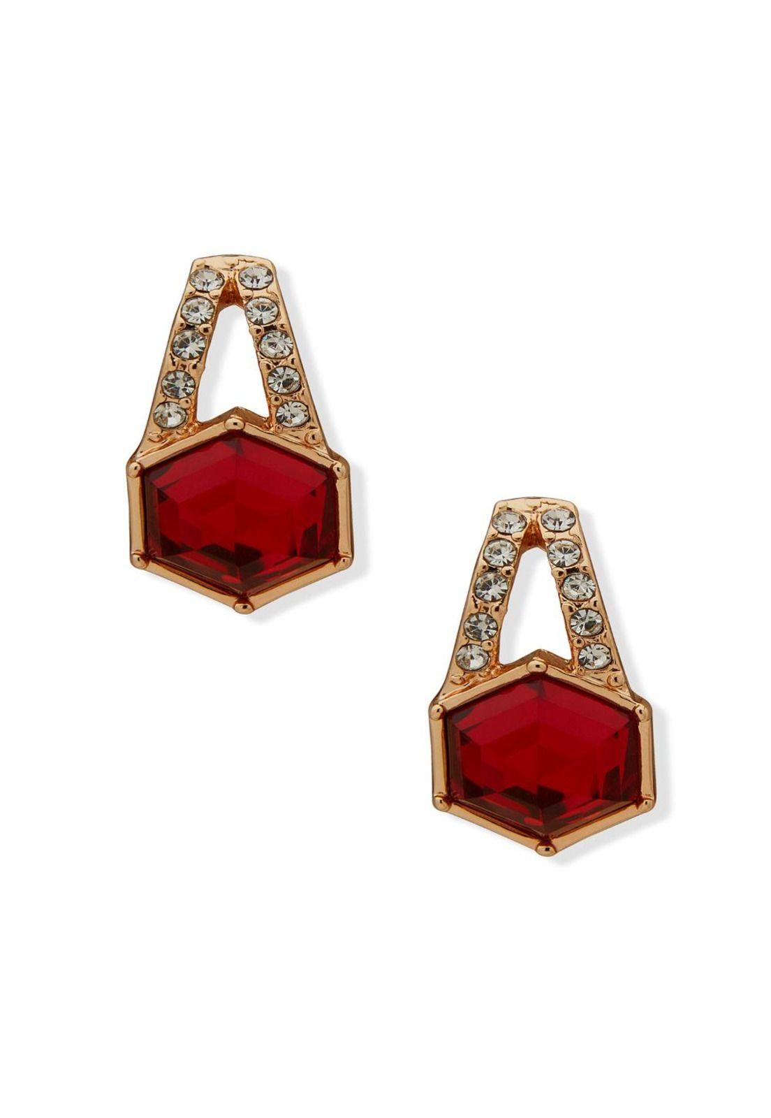 Aros Anne Klein Rojo Mujer 01G00738-1