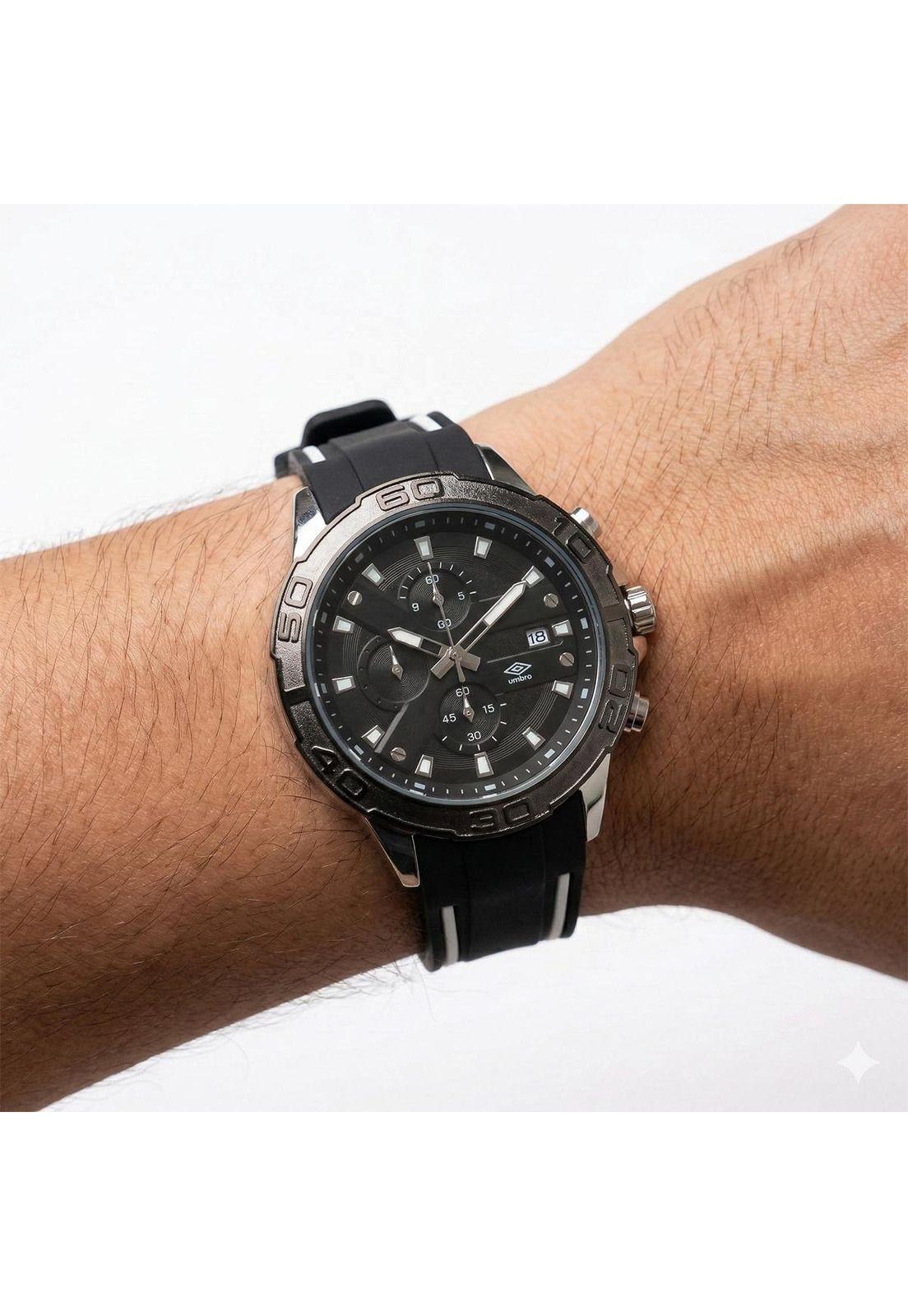 Reloj Análogo Hombre Umbro Plus Negro/Blanco UMBP-1500-108-2