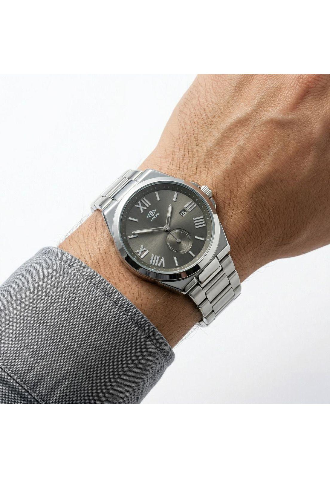 Reloj Análogo Hombre Umbro Plus Plateado UMBP-1500-212-3