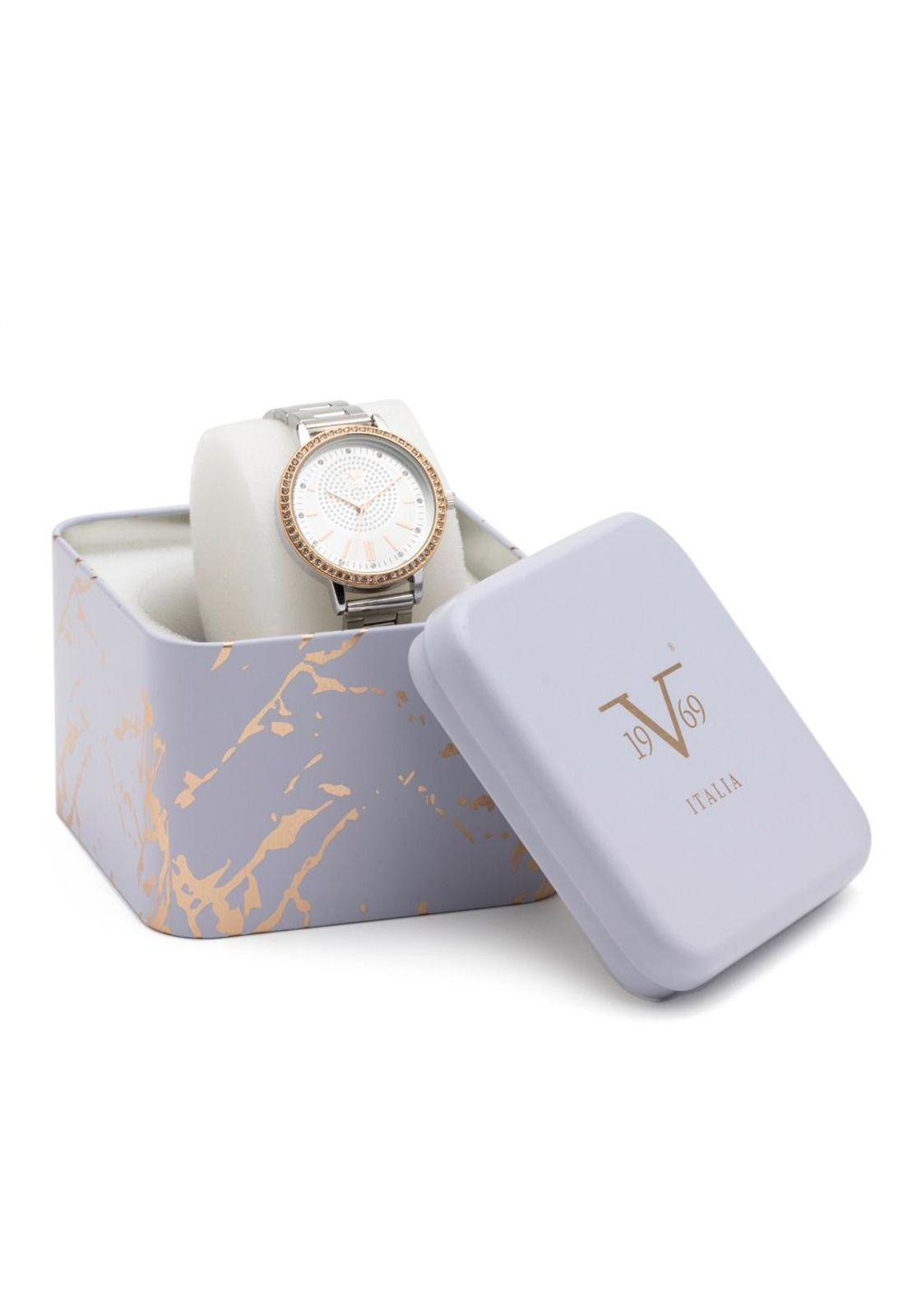 Reloj 19v69 Italia V1969-235-6 Plateado Mujer-3
