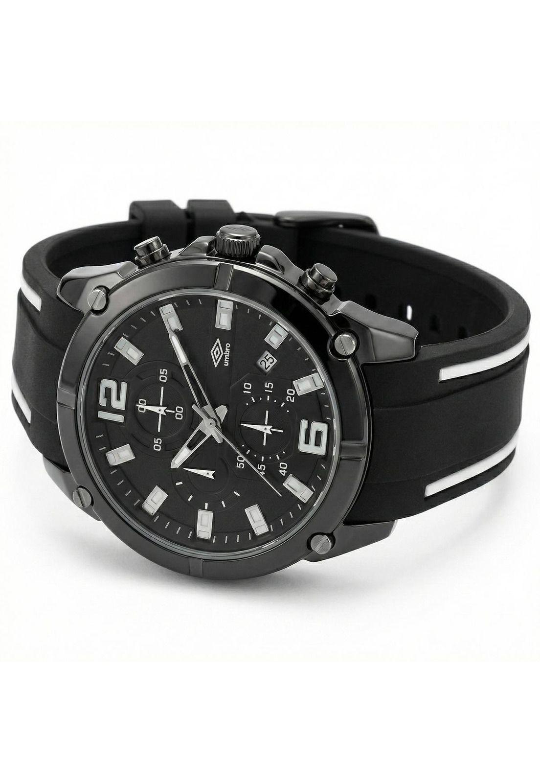 Reloj Análogo Hombre Umbro Plus Negro/ Blanco UMBP-1500-89-1