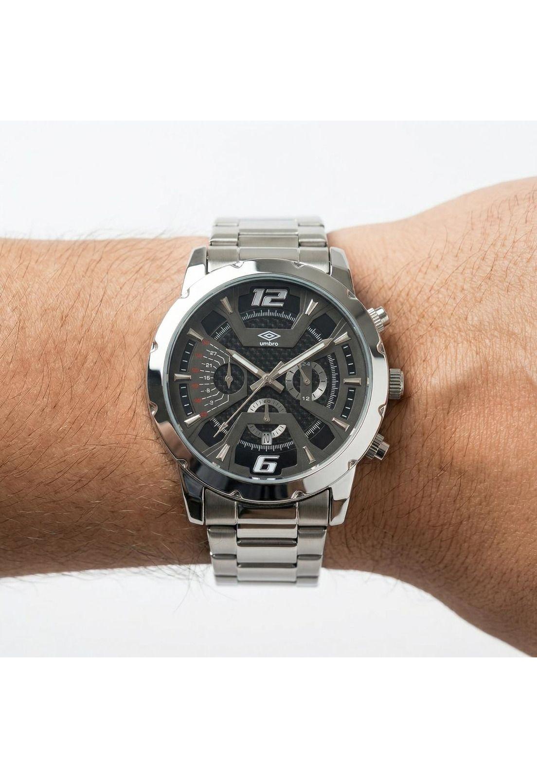 Reloj Análogo Hombre Umbro Plus Plateado UMBP-1500-78-2