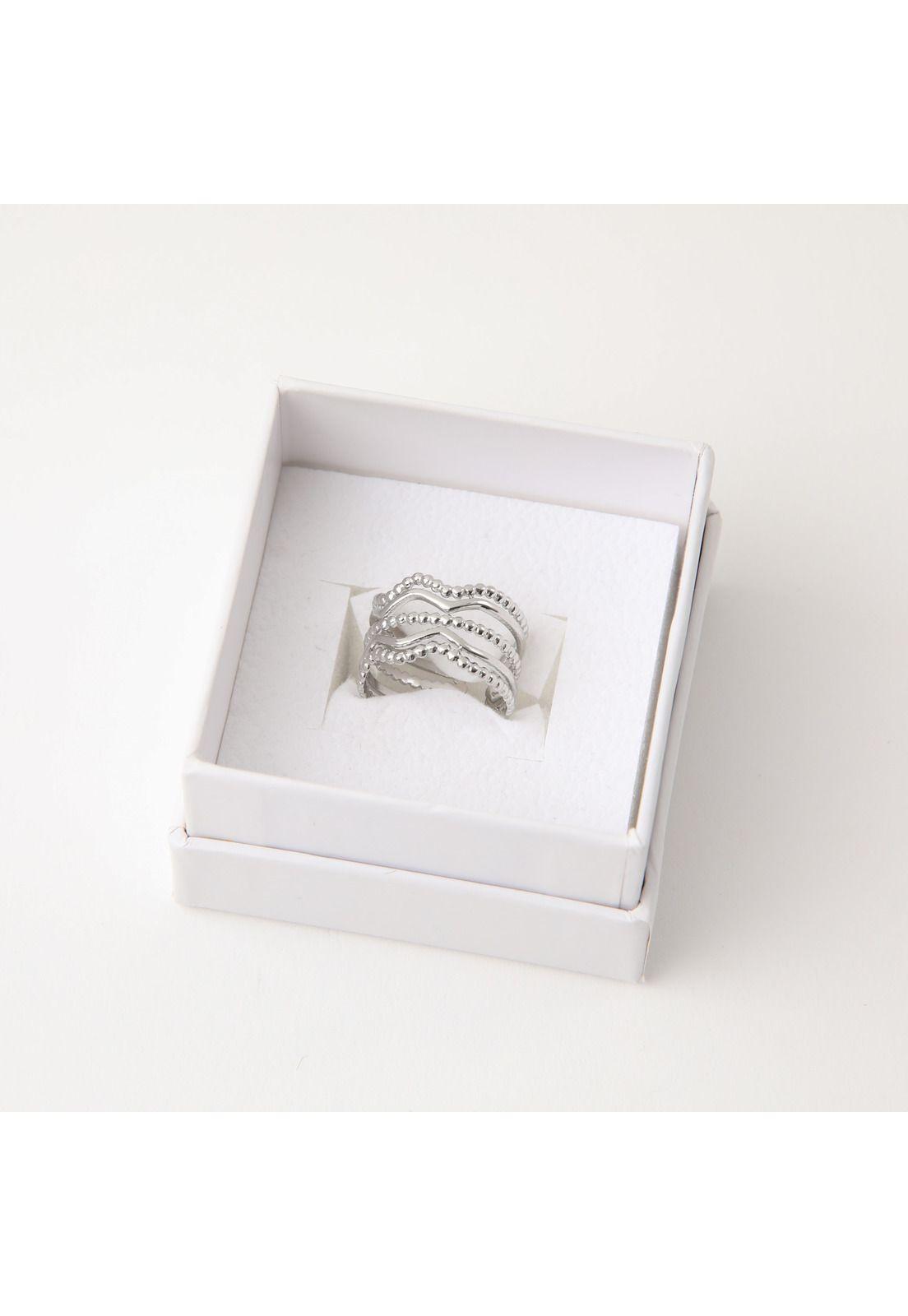 Anillo  19v69 Plateado Mujer STR348-2