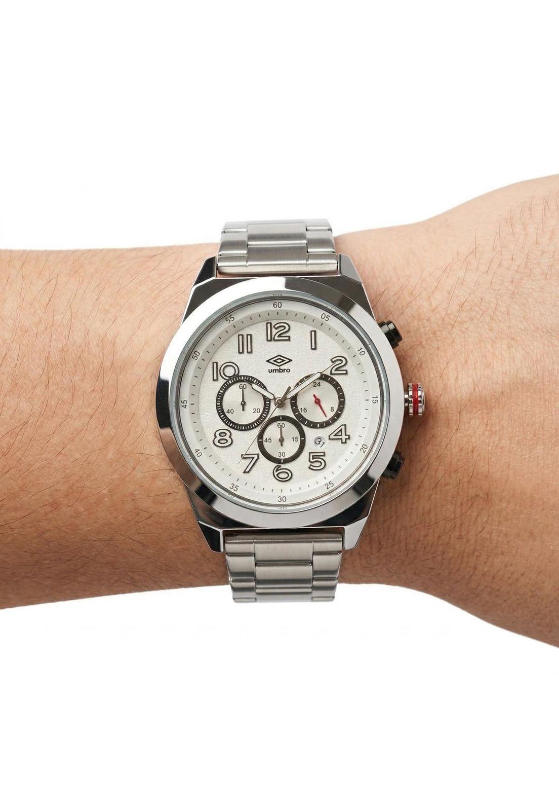 Reloj Análogo Hombre Umbro Plus Plateado UMBP-1500-123-2