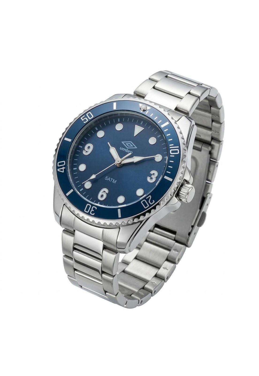 Reloj Análogo Hombre Umbro Plus Plateado UMBP-1500-154-3