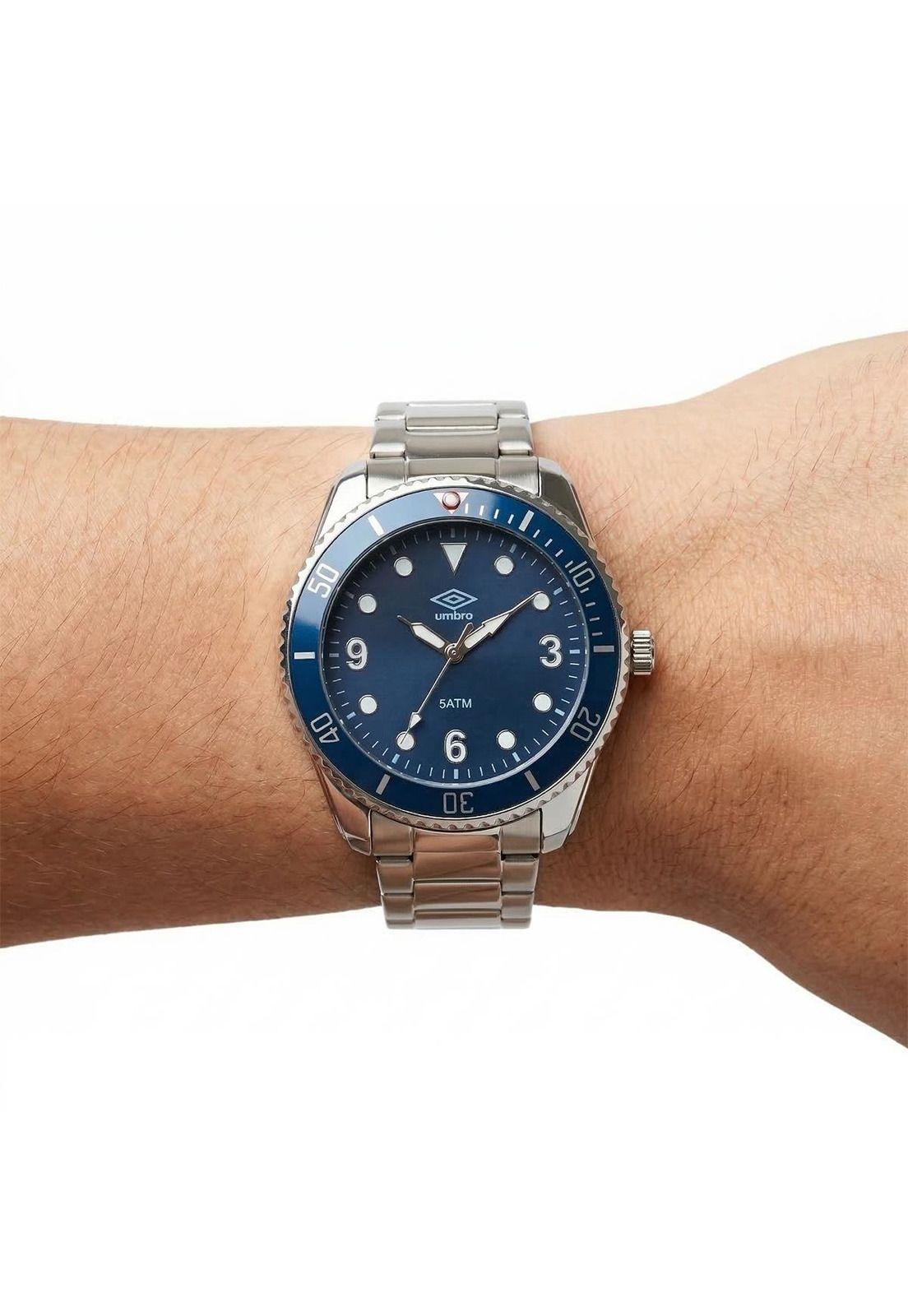 Reloj Análogo Hombre Umbro Plus Plateado UMBP-1500-154-4