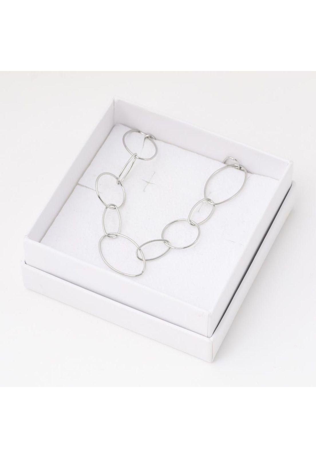 Collar 19V69 Italia Plateado Mujer STNE600-2