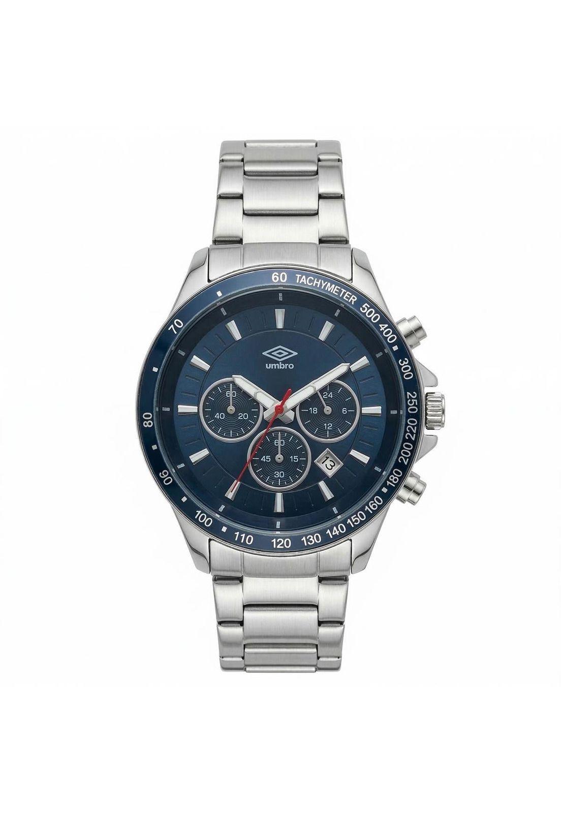 Reloj Análogo Hombre Umbro Plus Plateado UMBP-1500-156-0