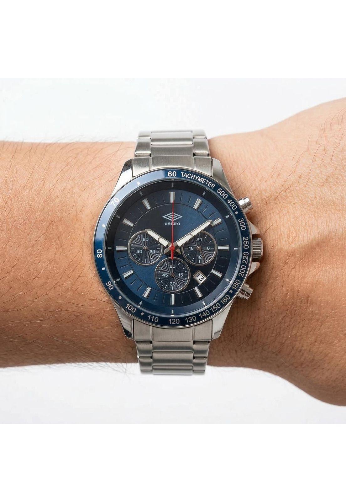 Reloj Análogo Hombre Umbro Plus Plateado UMBP-1500-156-2