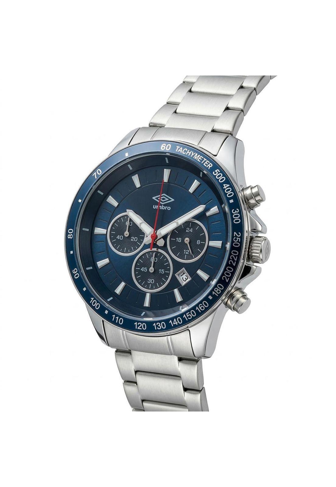 Reloj Análogo Hombre Umbro Plus Plateado UMBP-1500-156-3