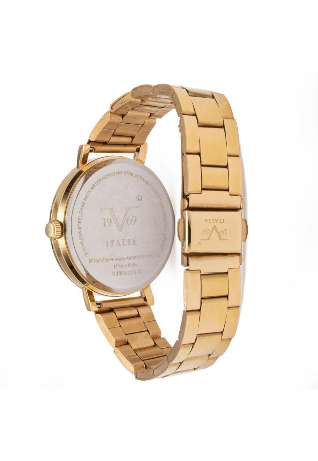 Reloj 19v69 Italia V1969-251-3 Dorado Mujer-1