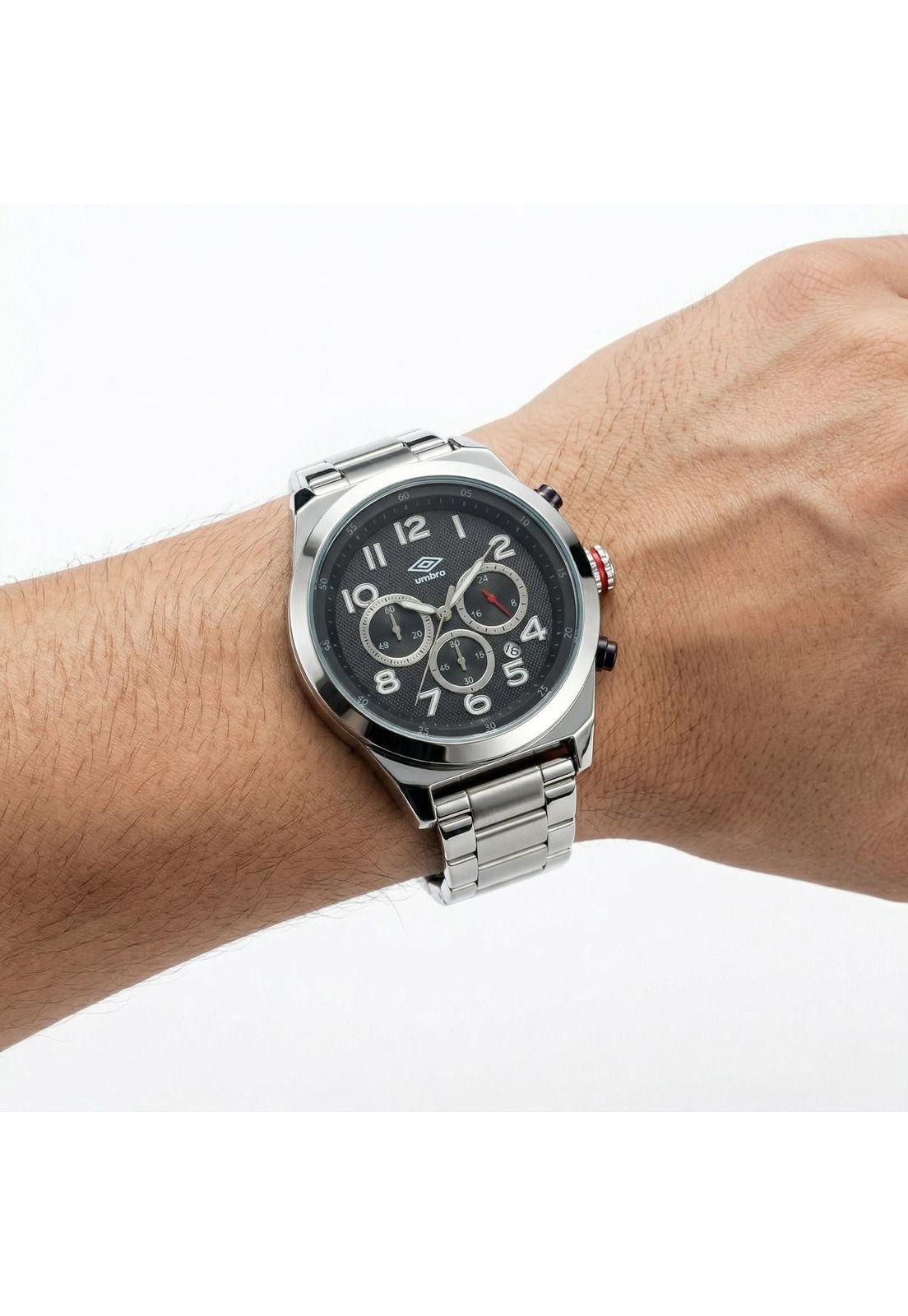 Reloj Análogo Hombre Umbro Plus Plateado UMBP-1500-122-2