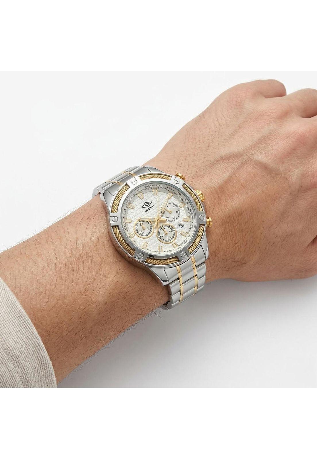 Reloj Análogo Hombre Umbro Plus Plateado/Dorado UMBP-1500-128-2