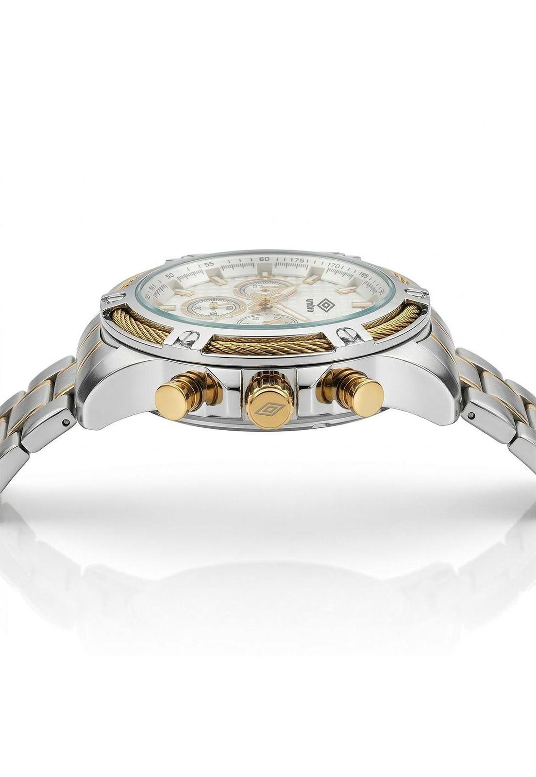 Reloj Análogo Hombre Umbro Plus Plateado/Dorado UMBP-1500-128-4