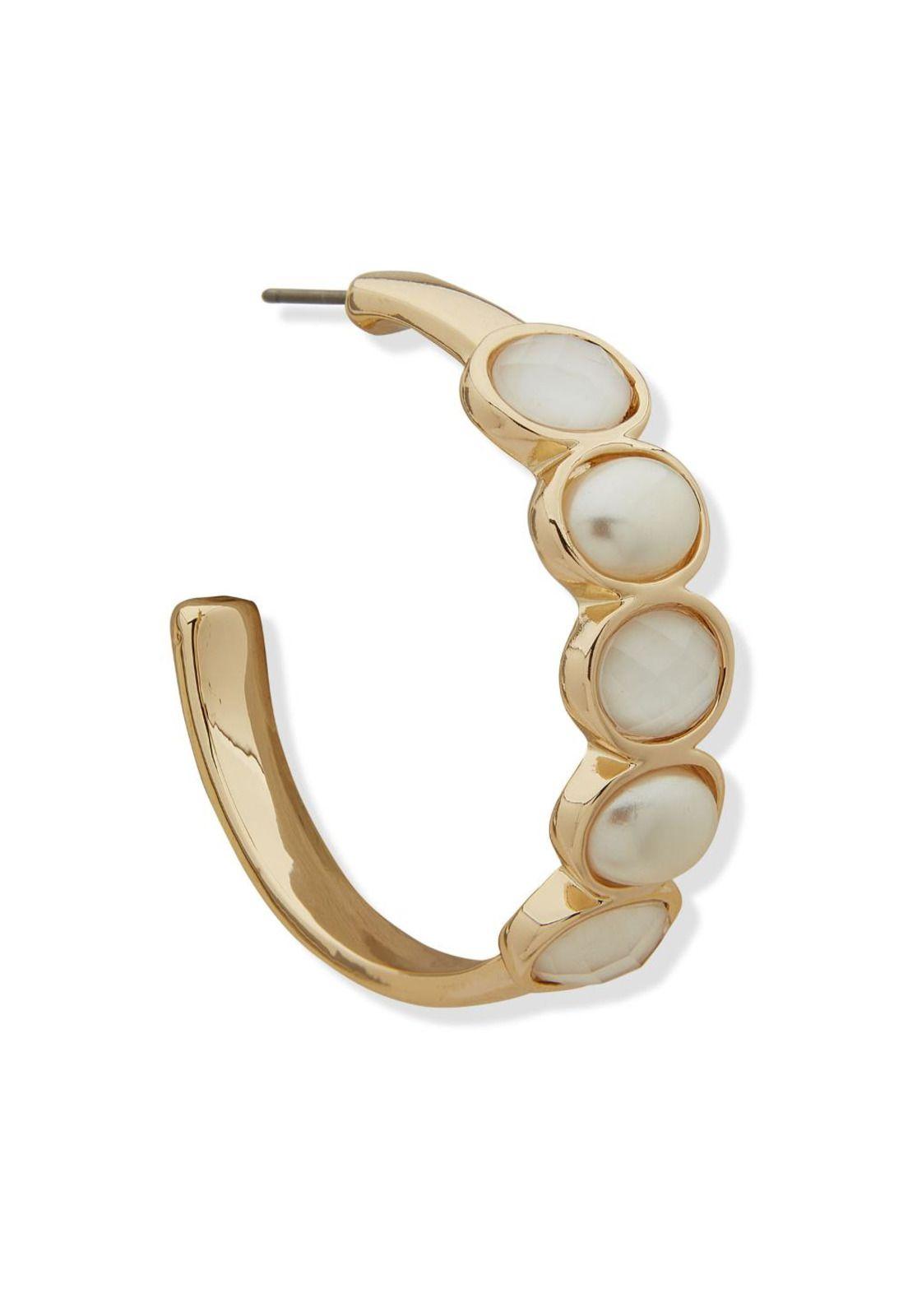 Aros tipo Argollas Anne Klein Dorado Mujer-0